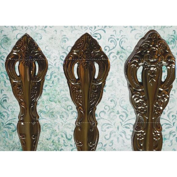 Oneida Michelangelo Stainless 5-Piece Setting Knife Fork Spoon Ornate Baroque - Picture 5 of 9